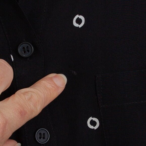 J. Crew Womens Silk Geometric Drop Waist Shirt Dress Size S Black Pleated Artsy - Picture 4 of 9